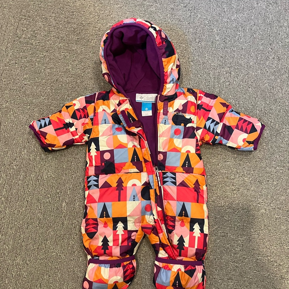 Columbia Purple and Orange Baby Snowsuit